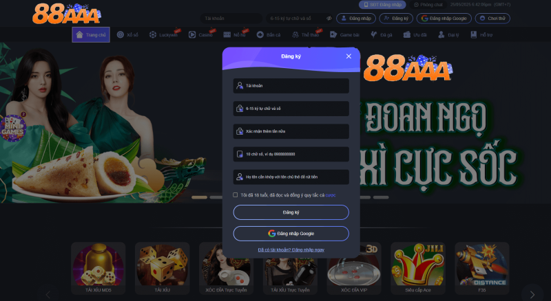 Hướng dẫn các bước để đăng ký 88aa